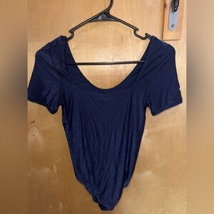 aerie Navy square neck bodysuit